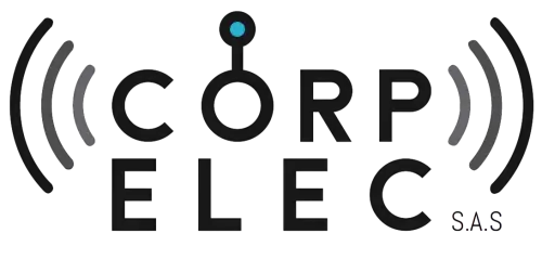Logo oficial de CORPELEC SAS, empresa de comercio de tecnología y servicios en Palmira.