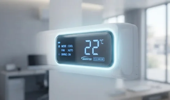 Pantalla de control digital de aire acondicionado tipo Inverter.